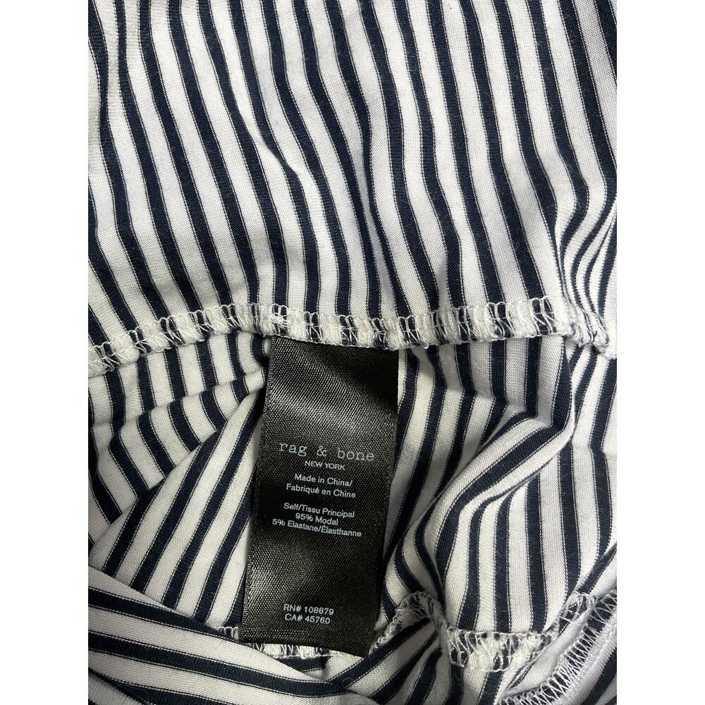 Rag & Bone 'Luca' Black Modal Stripe Long Sleeve … - image 5